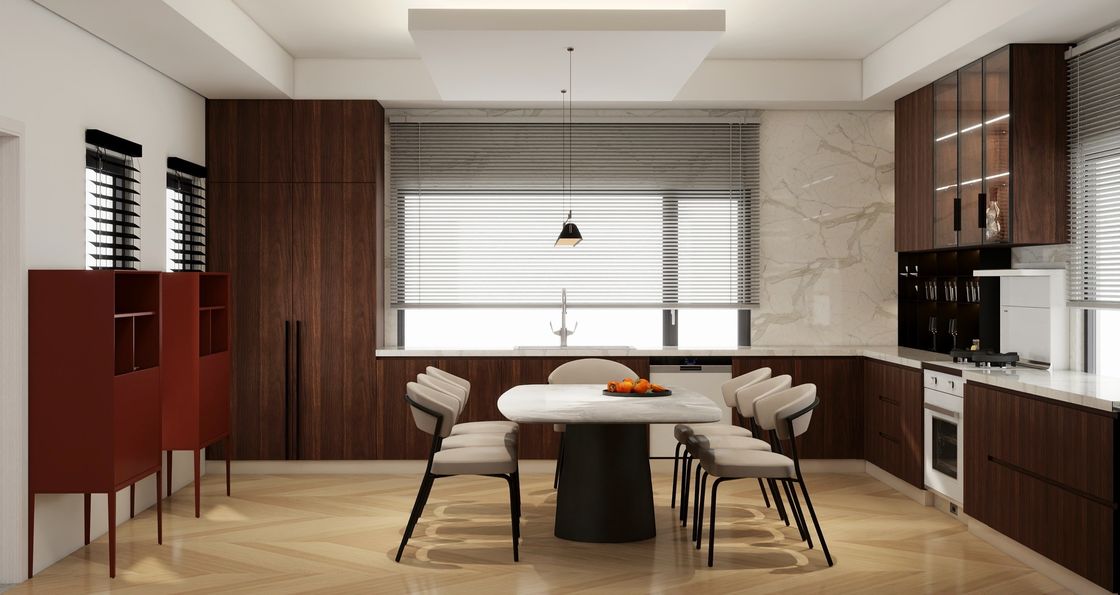 One-Stop Solution Home Furniture Classical Design Solid Wood Kitchen Cabinet Kitchen Furniture