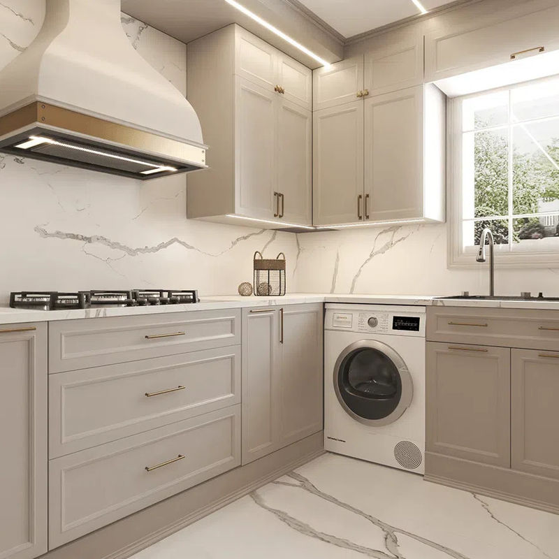 One Stop Solution Mdf Lacquer White Complete Set Kitchen Furniture Solid Wood Kitchen Cabinet