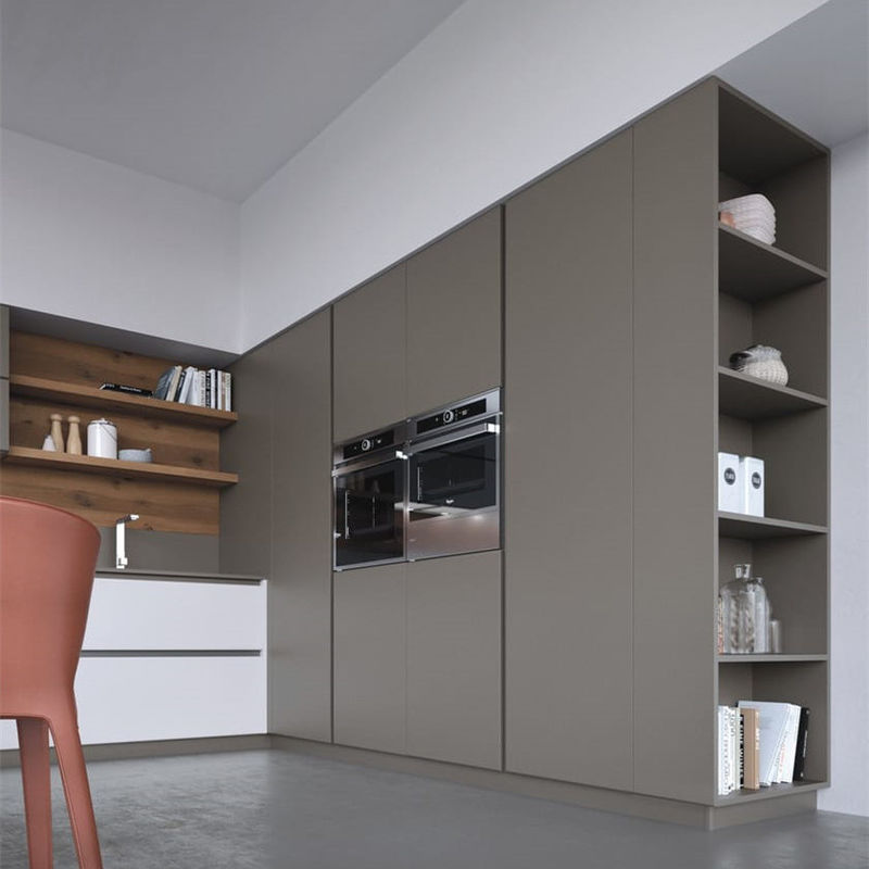Contemporary Custom Particle Board Lacquer Kitchen Cabinet Residential Indoor Kitchen Cabinets For Hotel