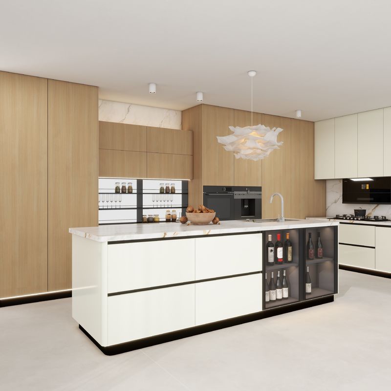 Smart Home And Kitchen Customized Modern Storage Furniture Eb Board Shaker Kitchen Cabinet For Hotel