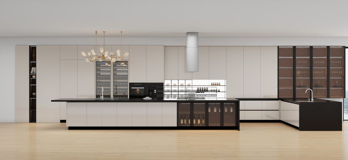 Modern Modular Designs Melamine Kitchen Cabinet for Villa and Builder