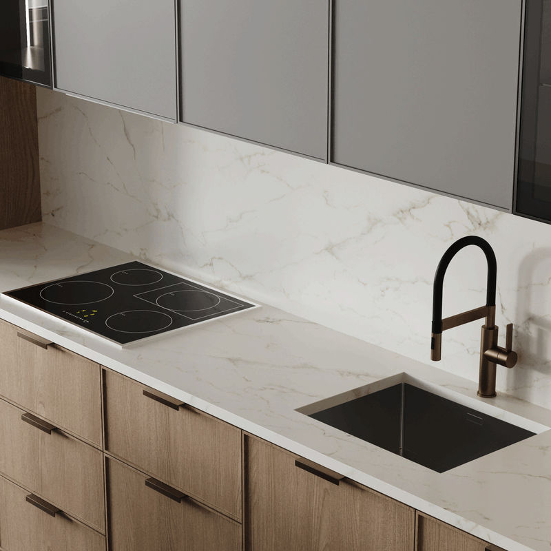 Smart Home And Ready To Assemble Modular Kitchen Customized Modern Storage Melamine Kitchen Cabinet