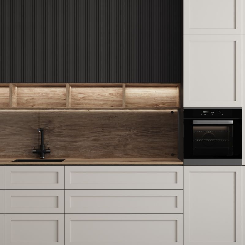 Customised Furniture Small Lacquer Kitchen Cabinet Storage Set With Sink And Countertops For Project