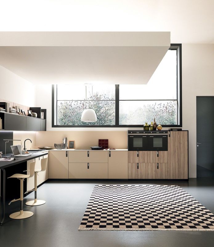 Customized Modern Storage Furniture High Gloss Lacquer Kitchen Cabinet With Appliances For Household