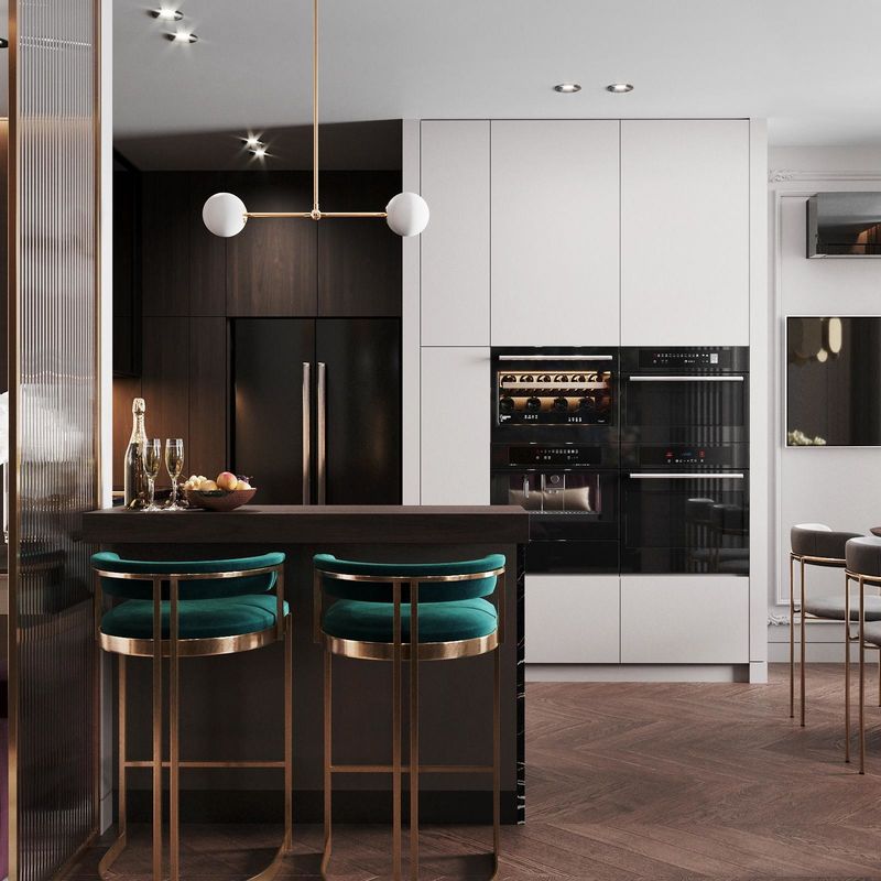 Smart Kitchen Fitted Kitchen Integrated Flat Pack Lacquer Kitchen Cabinets