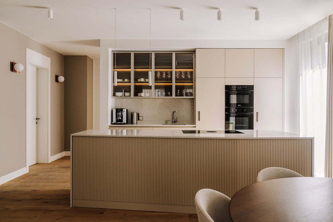 Smart Kitchen Cabinet Mdf Melamine Laminate Eb Board 18mm Waterproof Kitchen Cabinet