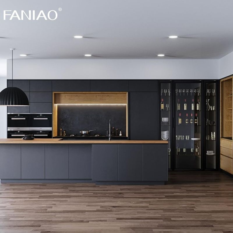 Wholesale Contemporary Cupboard Free Design Melamine Flat Pack Kitchen Cabinet