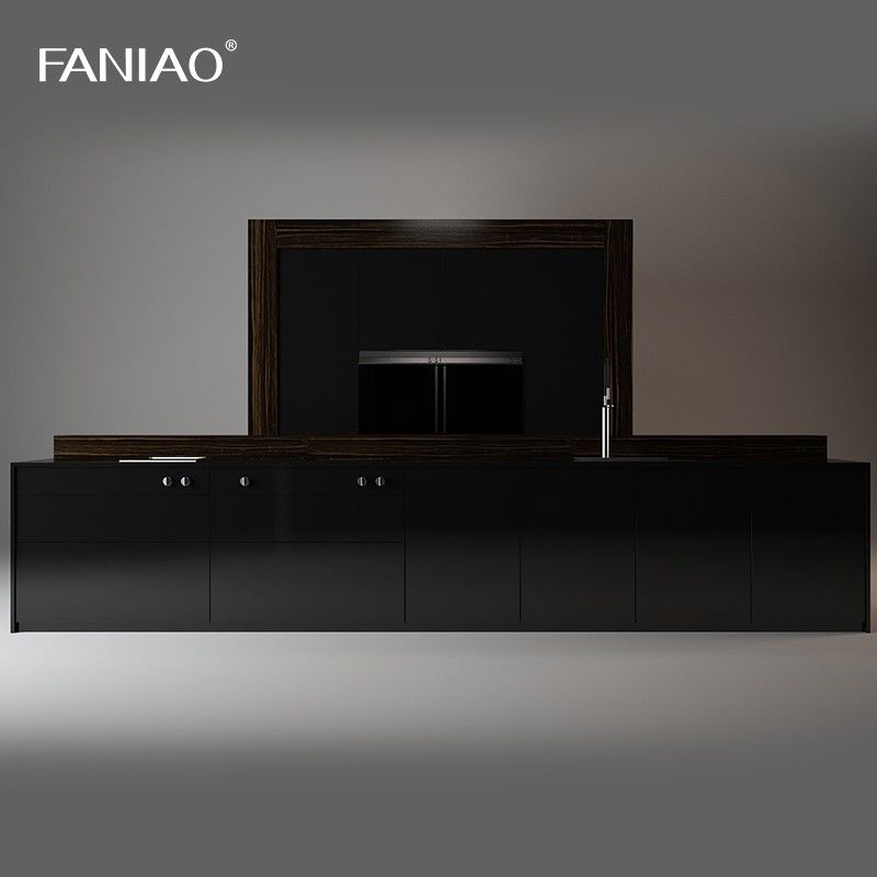Melamine Kitchen Cabinets Villa Modern Kitchen Cabinet with Particleboard Carcase