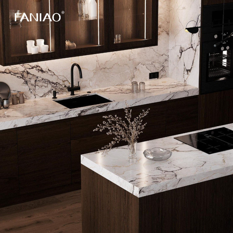 Smart Modern Style Customize Cabinet Melamine Kitchen Cabinet For Villa Project