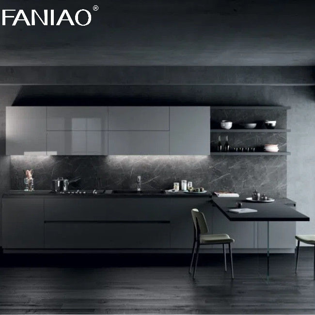 Manufacturer High Quality Kitchen Cabinets L-shape Melamine Kitchen Cabinet