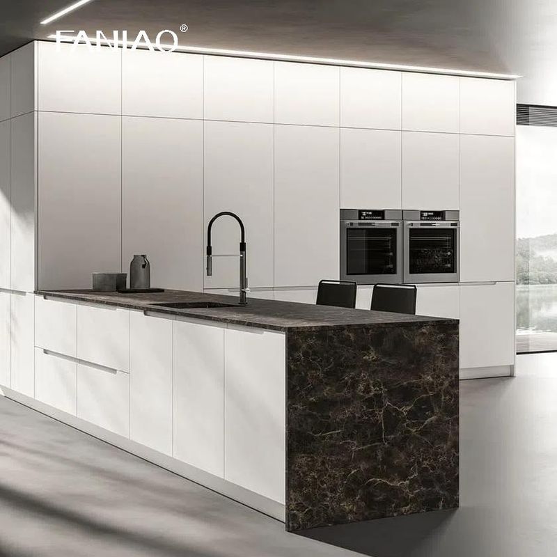 Custom House High Standard Luxury Kitchen Smart White Wall Cabinet Display Cupboard Villa Kitchen Cabinet