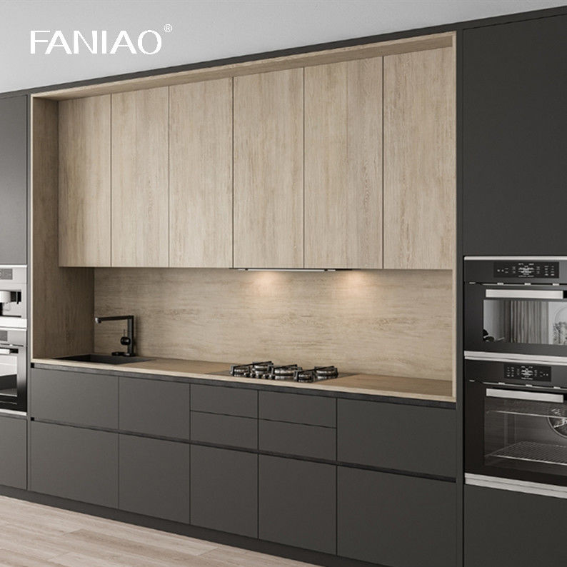Apartment Modern Minimalist Style Designs Complete Custom Home Furniture I Shaped Melamine Unit Cabinets Kitchen With Si