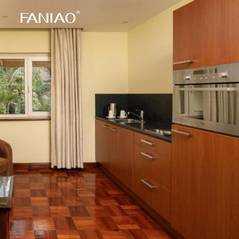 Custom Hotel Room Modern Lacquer Small Space Kitchenette Mini Kitchen Cabinet Set With Sink