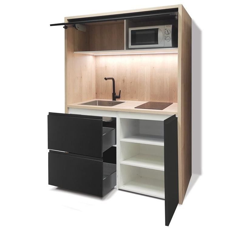 Custom Ready to Assemble Melamine Hotel Modern Mini Kitchen Cabinet for Project
