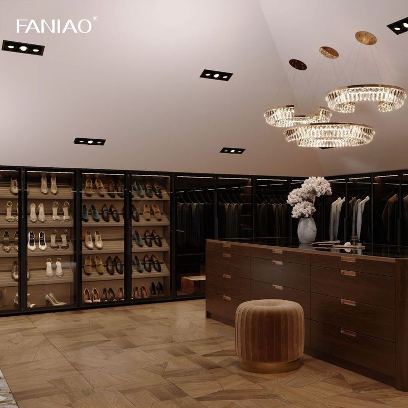 Customized Bedroom Walk-In Portable Wardrobe Closet Modern Wooden Wardrobe Room Cabinets
