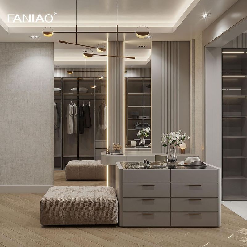 Luxury Modern Armarios Bedroom Furniture Set Furniture Cabinets Clothes Closet Walk In Closet With Mirror Wardrobe