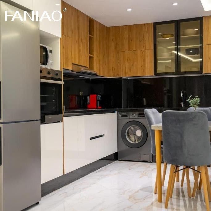Custom Full Luxury Lacquer With Sink Modern MINI Kitchen Cabinet For Hotel