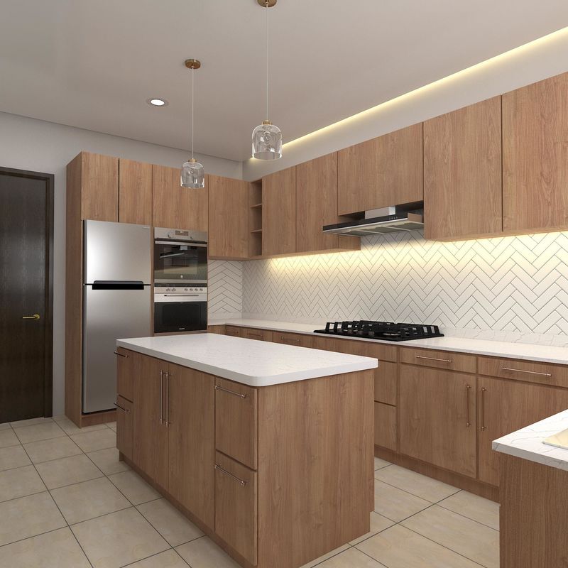 Customized Modern Luxury Modular Kitchen Cabinet Lacquer Wood Grain Kitchen Cabinet
