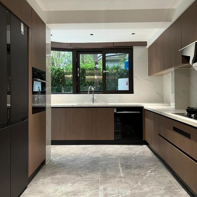 Professional Complete Wooden Veneer Kitchen Design Modern Cupboards For kitchen Cabinet