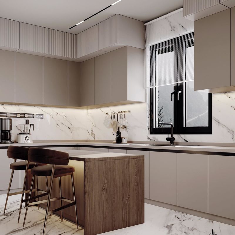 Custom Kitchen Cabinets Contemporary Galley Luxury Wooden Veneer Modern Kitchen Cabinets