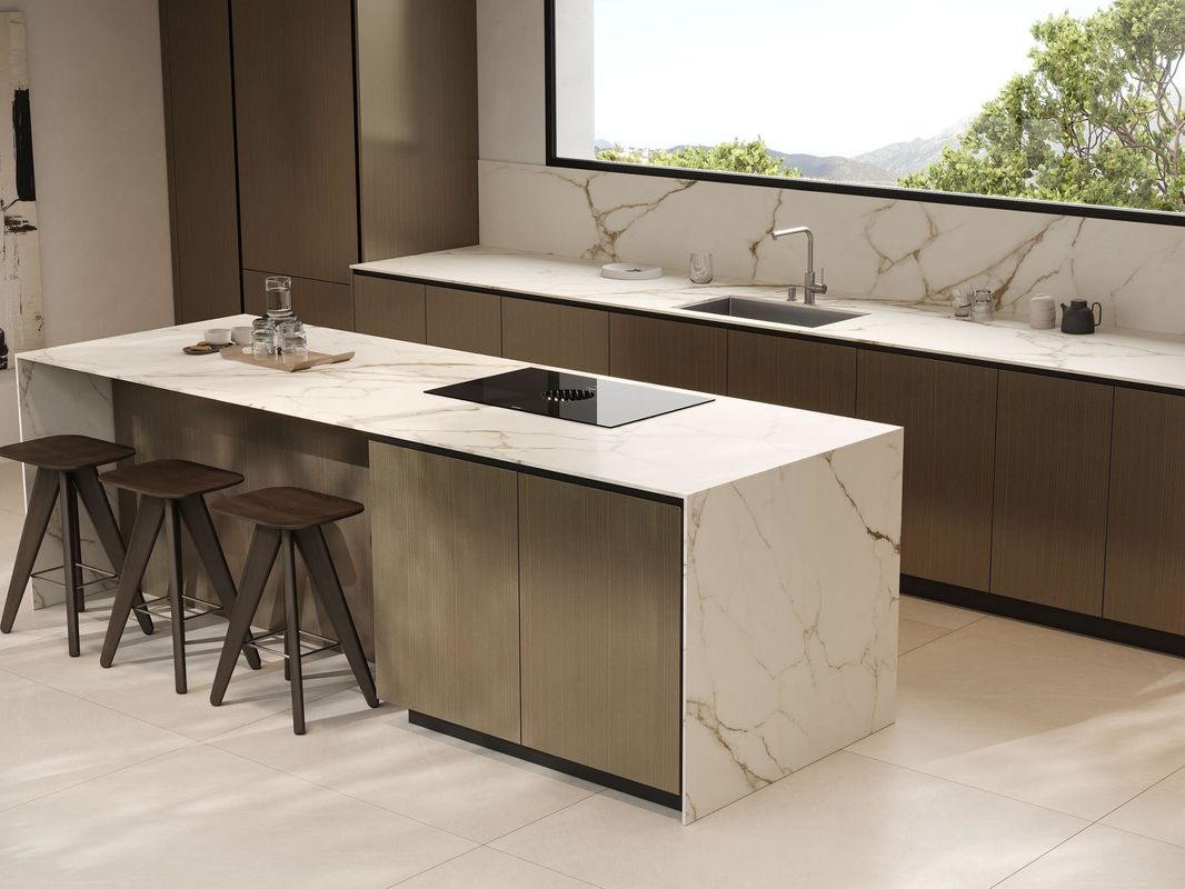 Multifunctional Household High End Wood Veneer Kitchen Furniture For Apartments And Hotel