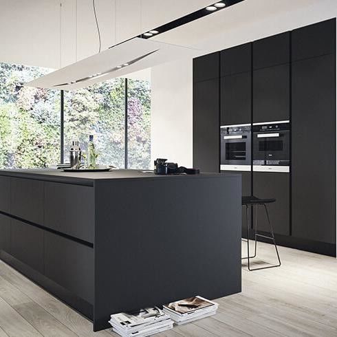 Luxury Designs Black Melamine Kitchen Cabinets Modern Kitchen Furniture Cabinet Sets For Home