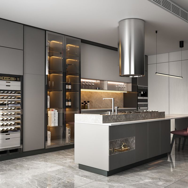 Simple Interior Design Wall Smart Melamine Kitchen Cabinets Wood Luxury Kitchen Unite Modern