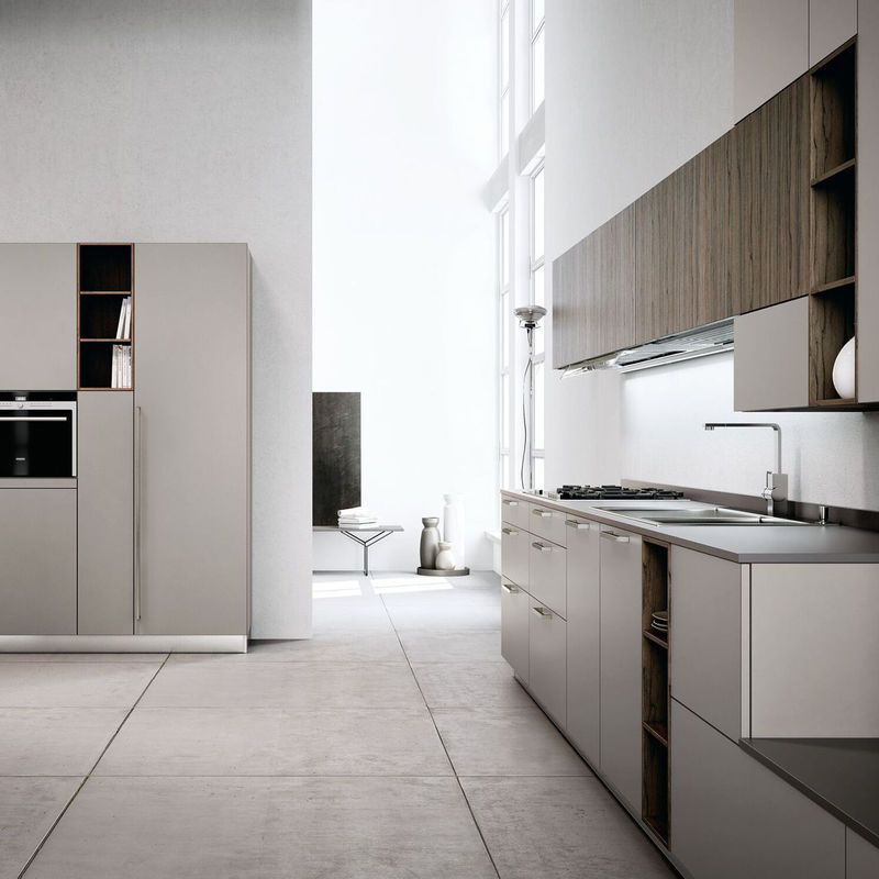 Custom Cabinets Furniture Automatic High-end Design Solid Wood Melamine Kitchen Cabinet
