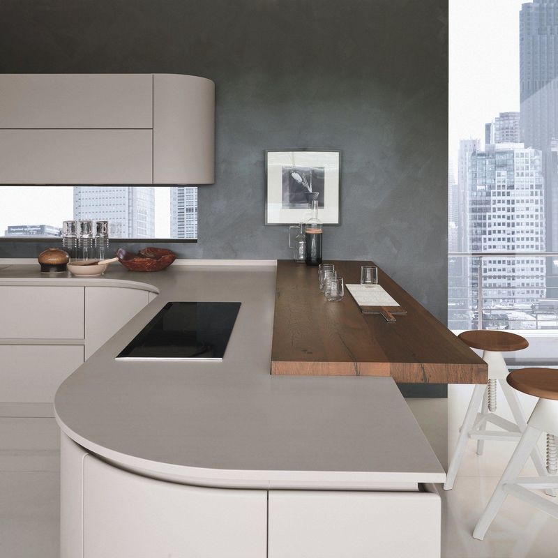 Promotion Luxury U Shape Handleless Kitchen Cabinet Set Modern Kitchen Cabinet Villa Melamine Kitchen Cabinet