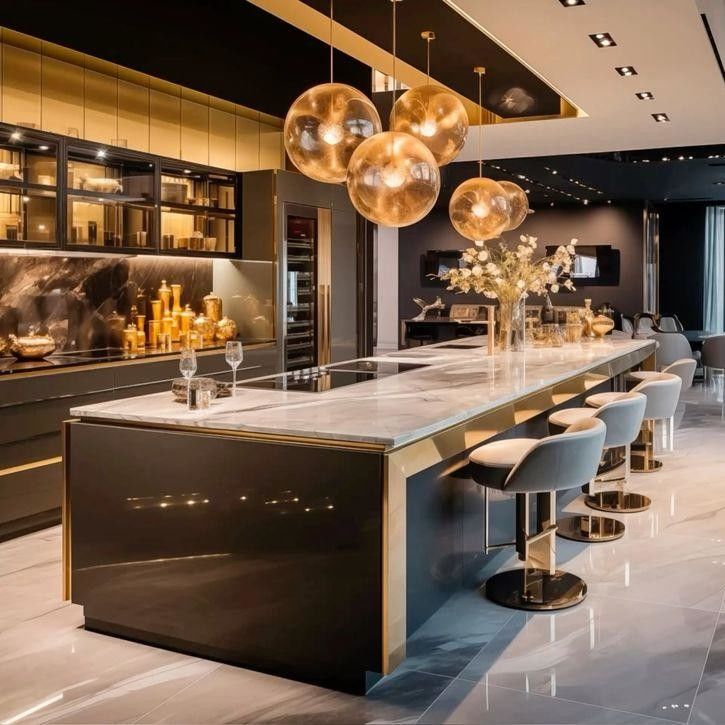 High End Gloss Paint European Frameless Design Modular Kitchen Cabinets With Soft Closing Drawers