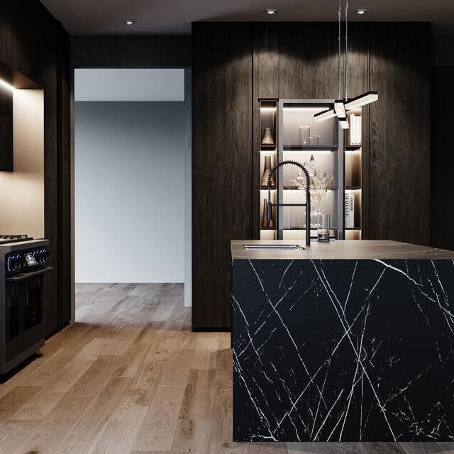Modern Design Kitchen Furniture Custom Melamine Complete Kitchen Cabinet Set With Island