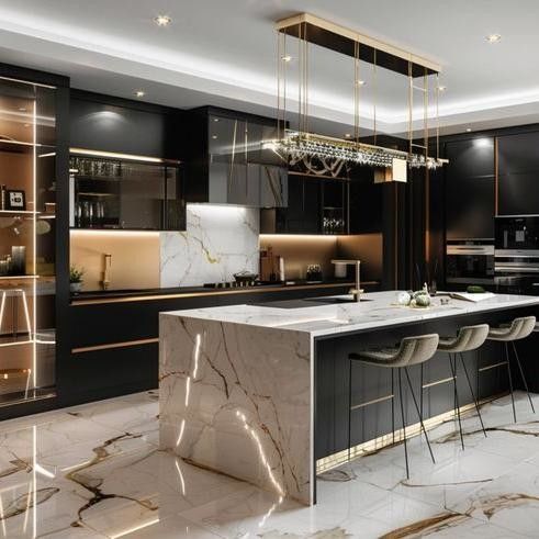 Custom Complete Modern Gloss Melamine Kitchen Cabinet Island Furniture