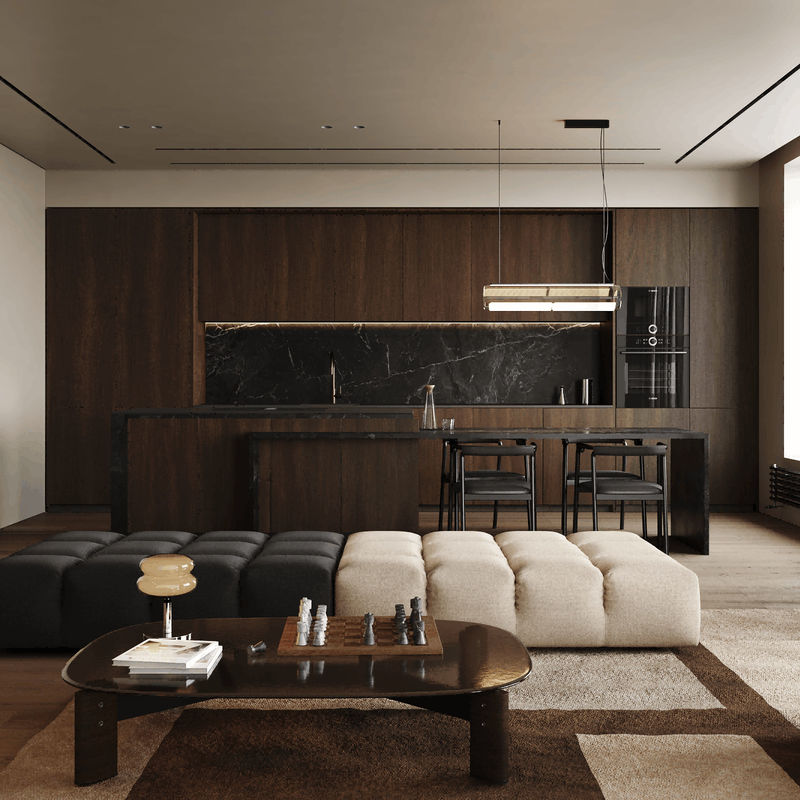 Half Bullnose Countertop Edging Wooden Furniture Customized Modern Kitchen Cabinets