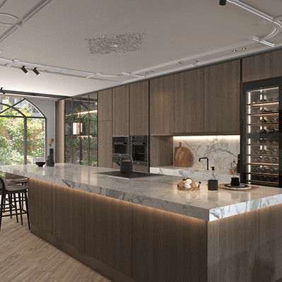 Built In Island And Custom Modular High End Kitchen Cabinets For Commercial Kitchen And Home Renovation Projects