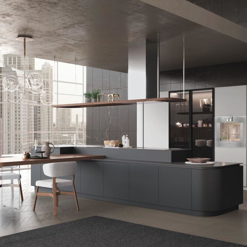 Luxury Modern Smart Modular Kitchen Design Wooden Furniture Veneer Door Panel Economic Wood Wall Kitchen Cabinet With Island