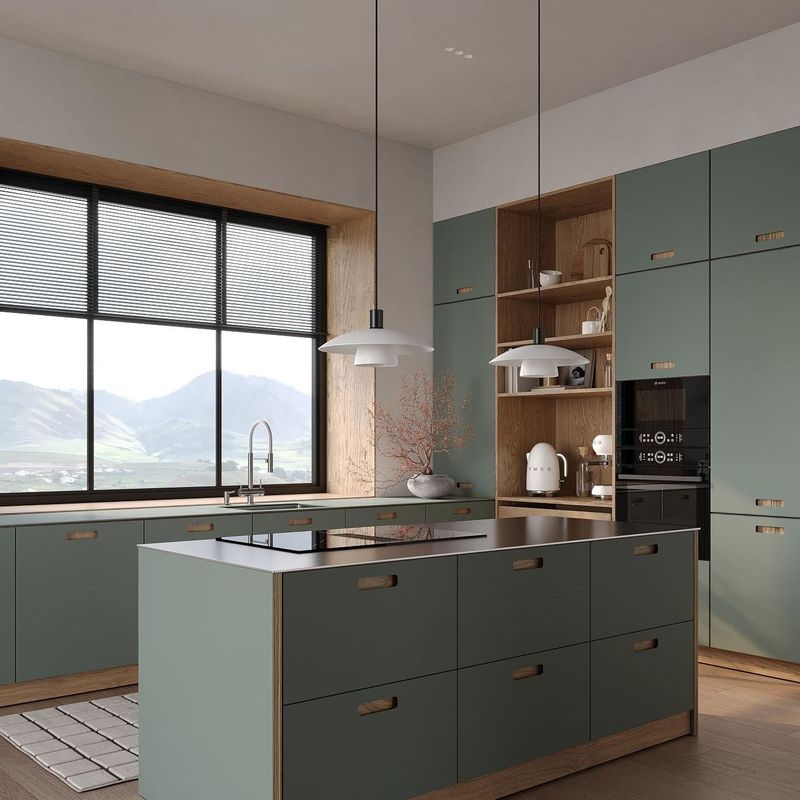 Luxury Villa Modern Kitchen Cabinets Design Stone Island Coque Kitchen Island