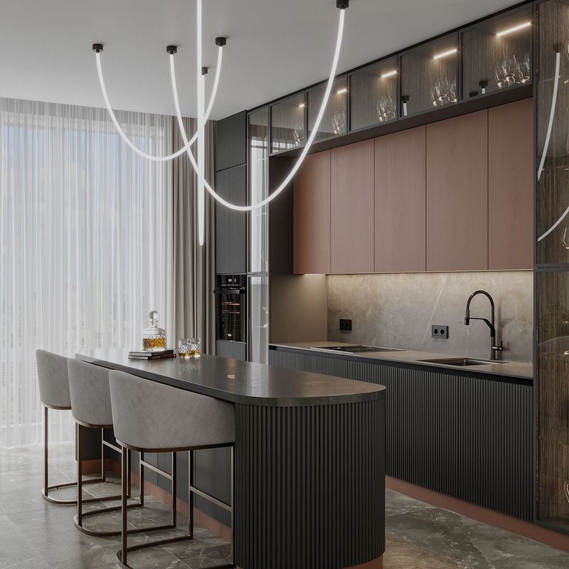 Wholesale Modern Lacquer Finish Kitchen Cabinets for Living Room Cabinet with Islands Stainless Steel Simple Design