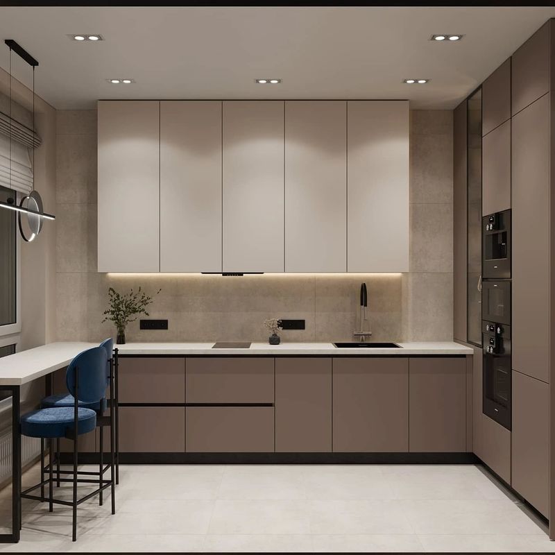 304 Stainless Steel Kitchen Cabinet with Thick Aluminum Alloy Countertop Customized Design, Waterproof Durable, Easy Clean
