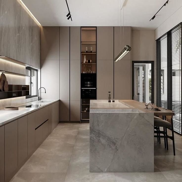 Wholesale Modern European Design Kitchen Cabinets Solid Wood Furniture Stainless Steel Granite Customizable Modular Wall Units
