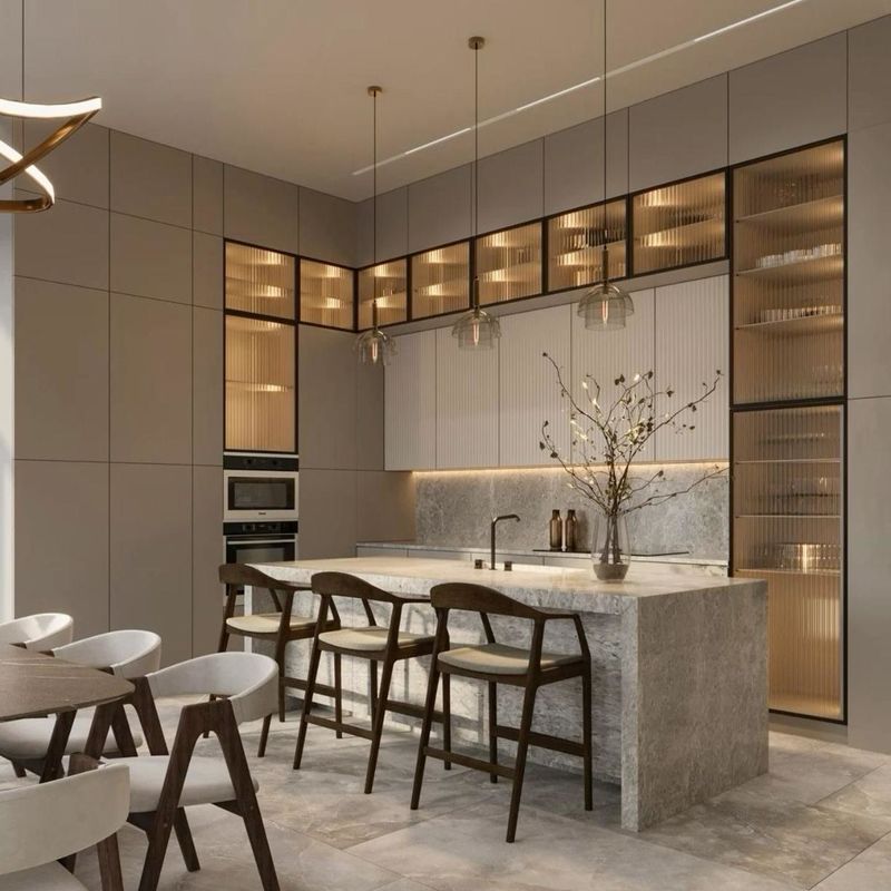 European Frameless Design Modular Kitchen Cabinets High-End Black Glossy Paint with Soft Closing Drawers