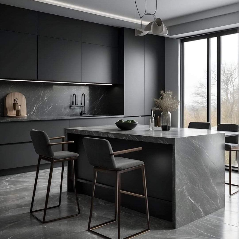 Modern European Design Complete Kitchen Set Smart Wood Matt Lacquer Finish Includes Faucet Dining Mall Accessory MDF Sink