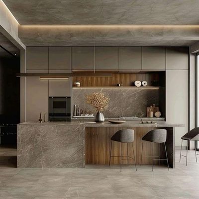 High-End Smart Küchenschränke Set Glanz Finished Lack Küchenschrank Designs für Villa