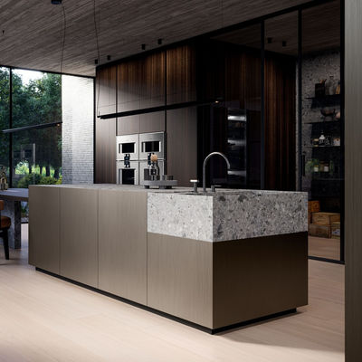 Home Küchenmöbel Montierte Küchenschränke Set Holz Moderne Küchenschränke Mit Waschbecken