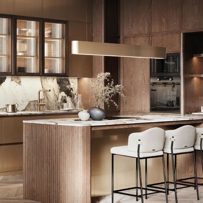 Großhandel Custom Modern Kitchen Design Billig einfache Küchen Schränke Holz Küchen Set