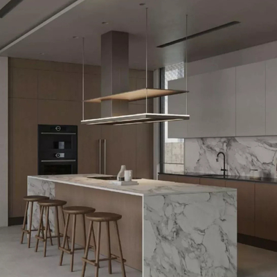 Australian Kitchen Cabinet Wooden Modular Melamine Luxury Wood Modern Kitchen Furniture Cabinets for Villa
