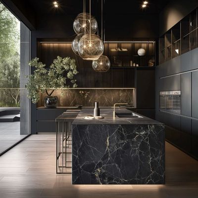 Modern Complete Smart Custom Solid Wood Kitchen Cabinets Stainless Kitchenette Cupboards for Apartment Cuisine Storage Furniture